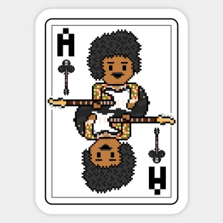 Pixelrockstars Ace of Clubs Playing Card Sticker